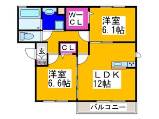 ヴィラージュの物件間取画像